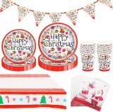 Set de vesela pentru petrecere Formemory, carton/plastic, multicolor, 82 piese