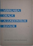 Verificarea orală a cunoștințelor elevilor - Carte