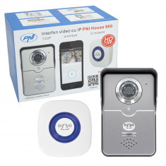 Resigilat : Interfon video cu IP PNI House 900 wireless P2P card si vizualizare pe