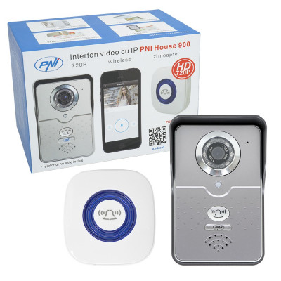 Resigilat : Interfon video cu IP PNI House 900 wireless P2P card si vizualizare pe foto