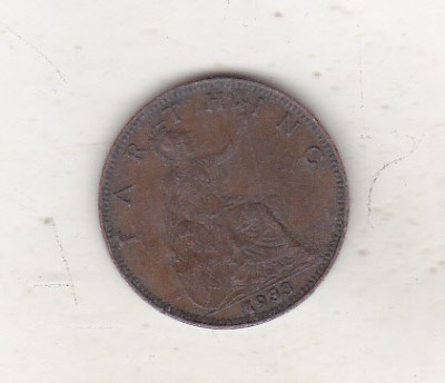 bnk mnd Marea Britanie Anglia farthing 1933 foto