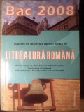 SUGESTII DE REZOLVARE PENTRU PROBA DE LITERATURA ROMANA BAC 2008-COLECTIV