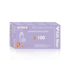 Manusi de unica folosinta din nitril, nepudrate, Violet, S - Kid Man, 100buc