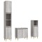 Set mobilier de baie, 3 piese, gri sonoma, lemn prelucrat