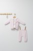Set 3 piese: pantaloni, bluzita si hainuta pentru bebelusi Gazelle, Tongs baby (Culoare: Roz, Marime: 6-9 luni)