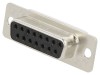 Conector HIROSE D-Sub mama 15 pini, placare aurit, montare lipire, model HDAB-15S-05