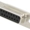 Conector D-Sub mamă 15 pini aurit