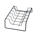 Suport din metal pentru farfurii, negru mat, SM606B, 280 x 185 mm