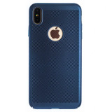 Cumpara ieftin Husa hard iPhone XS Max Albastru- Model perforat