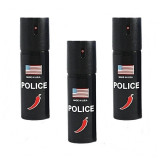 Set 3 bucati Spray paralizant chili USA Police, IdeallStore&reg;, 60 ml, husa inclusa