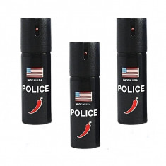 Set 3 bucati Spray paralizant chili USA Police, IdeallStore®, 60 ml, husa inclusa