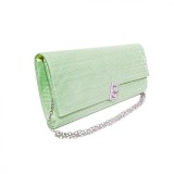 Cumpara ieftin Geanta plic de seara, pentru ocazii si petreceri, Verde sidef, 26 x 12 cm, Magrot 25006