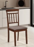 Scaun de living si bucatarie din lemn masiv Hudson, tapiterie stofa,100 kg, 94x50x42 cm, nuc maro