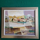 Cumpara ieftin IOAN V&Icirc;NAU - PEISAJ RURAL anii &#039;90, ulei/carton