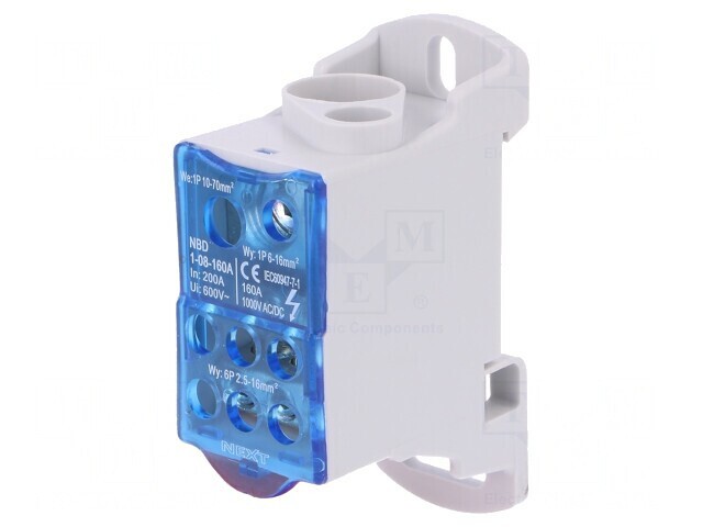 Bloc de distribuție 2,5-70mm2, 8 borne TS35 1kV