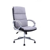 Scaun directorial GN109, textil piele ecologica, inaltime ajustabila, mecanism balans, 100 kg, gri negru