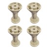 Picior reglabil mobila plastic gri, cu guler, 96mm, set 4 buc