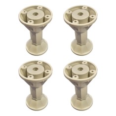 Picior reglabil pentru mobila, din plastic, gri, Guler, 96 mm, 4 buc / set