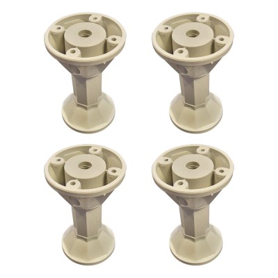 Picior reglabil pentru mobila, din plastic, gri, Guler, 96 mm, 4 buc / set foto