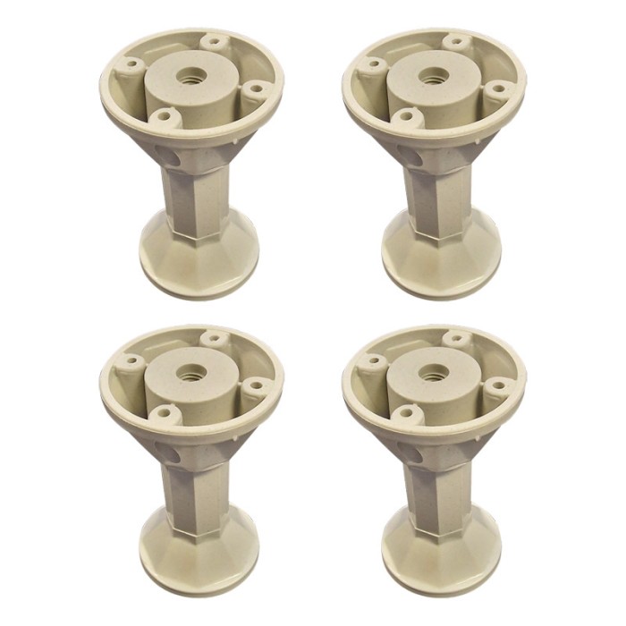 Picior reglabil pentru mobila, din plastic, gri, Guler, 96 mm, 4 buc / set