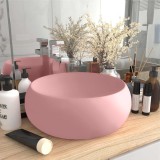Cumpara ieftin Chiuveta de baie lux roz mat 40x15 cm ceramica rotund