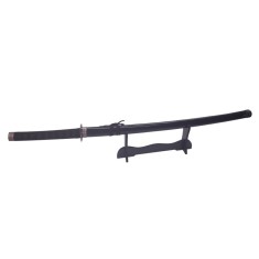 Sabie katana decorativa DEPOX&reg;, panoplie, Last Samurai, negru, metal, 51.5 cm, suport inclus