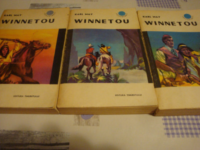 Karl May - Winnetou - 3 volume - 1967 - colectia Cutezatorii foto