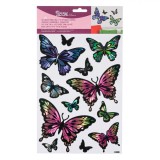 Autocolante Decorative Perete, Fluturi, Multicolor, 21x37cm, Oem