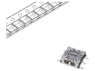 &amp;Icirc;ntrerupător Codificare HEX/BCD 16 Poz SMD foto