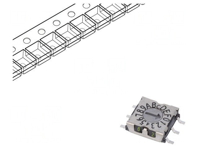&Icirc;ntrerupător Codificare HEX/BCD 16 Poz SMD