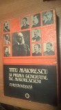 Cumpara ieftin Titu Maiorescu si prima generatie de maiorescieni - Corespondenta (Minerva 1978)