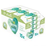 Șervețele de curățare pentru bebeluși Pampers Harmonie Aqua 15 &Chi; 48 &tau;&mu;&chi;