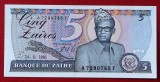 ZAIR 5 Zaires 1985 UNC necirculata **