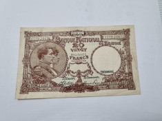 bancnota belgia 20 fr 1945 foto