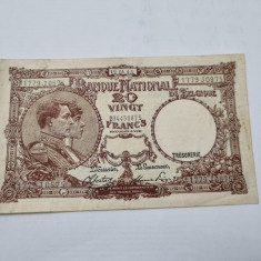 bancnota belgia 20 fr 1945