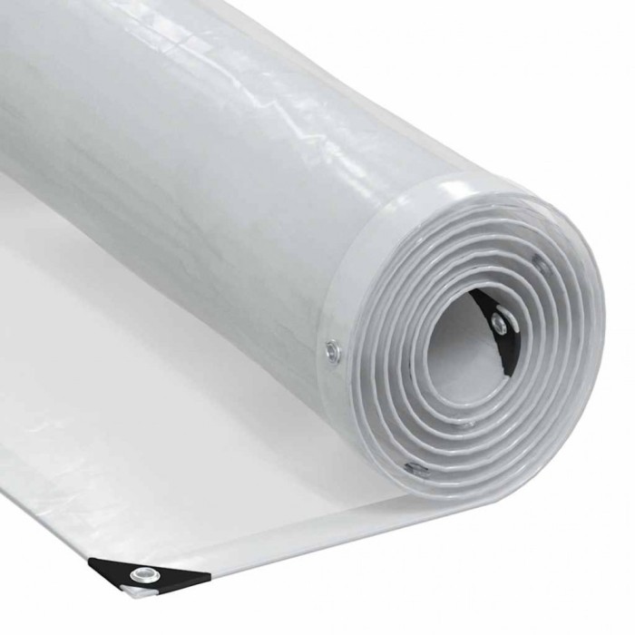 vidaXL Prelata transparenta cu ochiuri 6x8 m polietilena