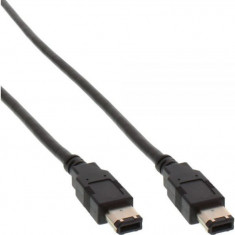 Cablu Inline 34002, 6 pini FireWire, 4 pini FireWire, 1.8 m, Negru