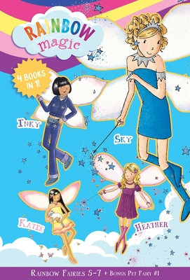 Rainbow Fairies: Books 5-7 with Special Pet Fairies Book 1: Sky the Blue Fairy, Inky the Indigo Fairy, Heather the Violet Fairy, Katie the Kitten Fair foto