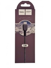 Cablu de date si incarcare USB Type-C, 3A, 1m, negru, model X20 - Hoco