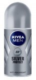 Deodorant roll-on Nivea Men Silver Protect, 50 ml