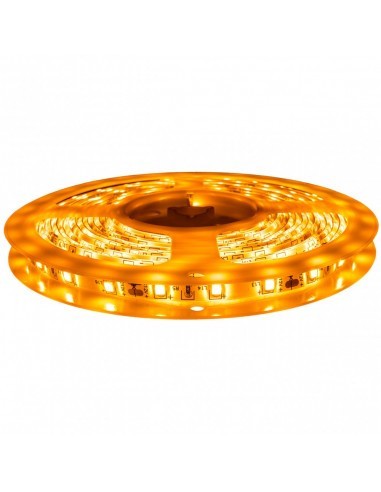 Banda led galbena 60 leduri 3528/metru, 12V, rezistenta la apa, la rola de 5 metri
