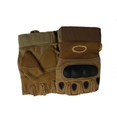 Manusi tactice cu protectie militara fara degete, OAKLEY Half Finger maro