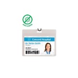 Cumpara ieftin Ecuson orizontal 90x65mm antibacterian 10buc/set transparent