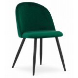 Scaun bucatarie/living, Artool, Bello, catifea, metal, verde, 46x42.5x76.5 cm