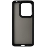 Husa tip capac spate plastic gri semitransparent si TPU negru pentru Xiaomi Redmi Note 13 4G