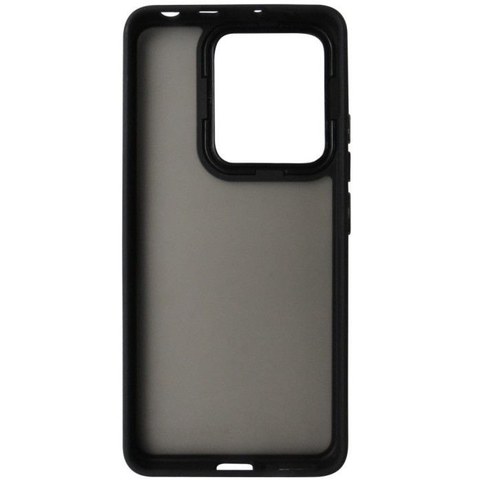 Husa tip capac spate plastic gri semitransparent si TPU negru pentru Xiaomi Redmi Note 13 4G