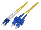 Patch cord fibră OS2 LC/UPC - SC/UPC 5m LSZH galben, Digitus