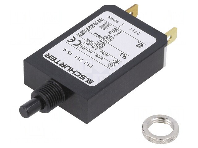 &Icirc;ntrerupător de Supracurent 240VAC 28VDC 15A SPST IP40