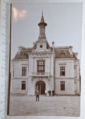 Carte poștală rară interbelică &amp;ndash; &amp;bdquo;Botoșani, Primăria&amp;rdquo; &amp;ndash; Clișeu Union București (necirculată) foto