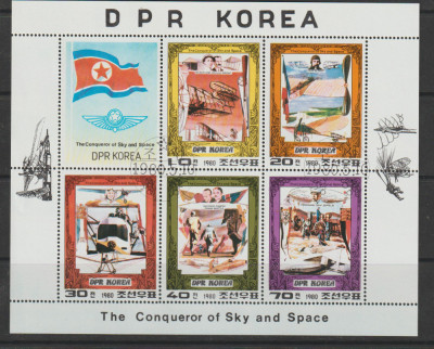Korea de Nord 1980 , Pionierii Zborului Spatial foto